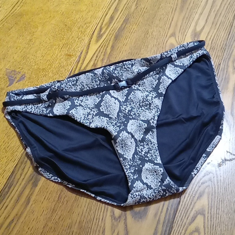 Andie Womens Bikini Bottom LARGE Swim RIVIERA SNAKE Vacation Pool NEW Resort